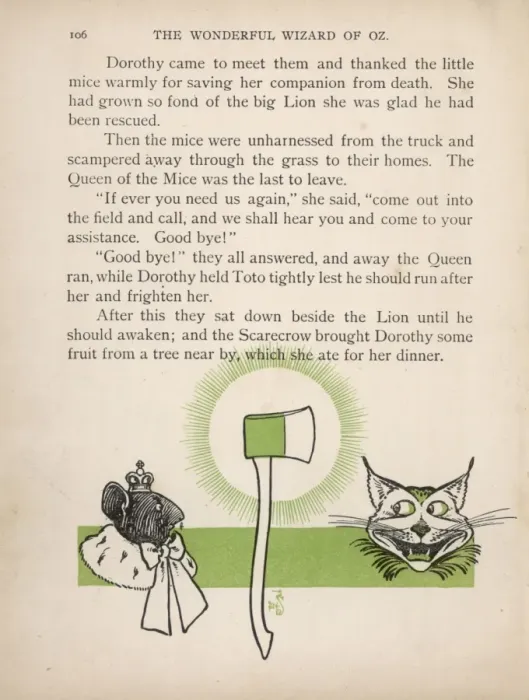 Framed Print : Wizard of Oz / Cat & Mouse Framed Print : Wizard of Oz / Cat & Mouse