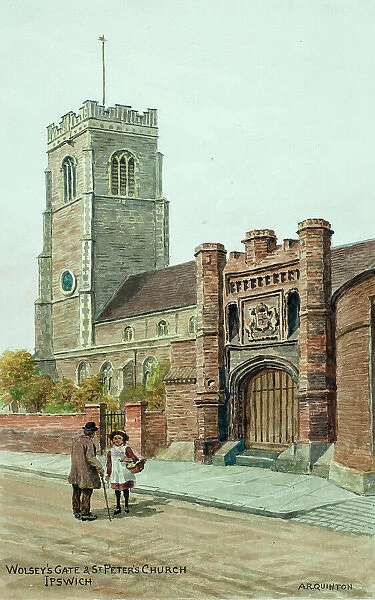 Wolsey's Gate and St Peter's Church, Ipswich, Suffolk