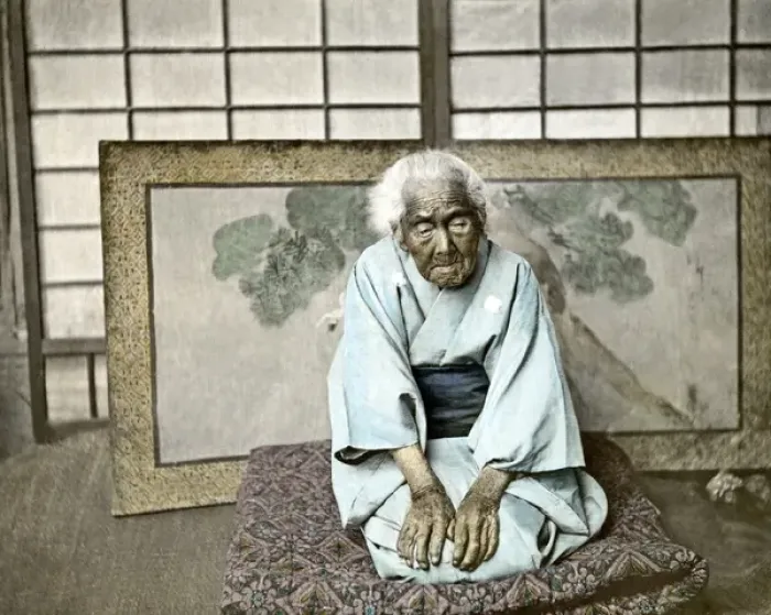 Framed Print : Woman aged 108, Japan Framed Print : Woman aged 108, Japan