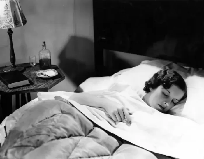 Framed Print : Woman Asleep in Bed Framed Print : Woman Asleep in Bed