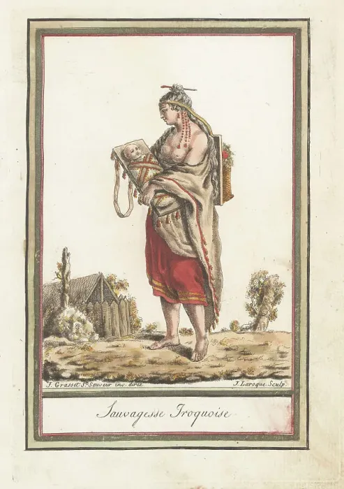 Framed Print : Woman and baby of the Iroquois Confederacy Framed Print : Woman and baby of the Iroquois Confederacy