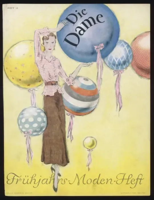 Framed Print : Woman & Balloons C1930 Framed Print : Woman & Balloons C1930