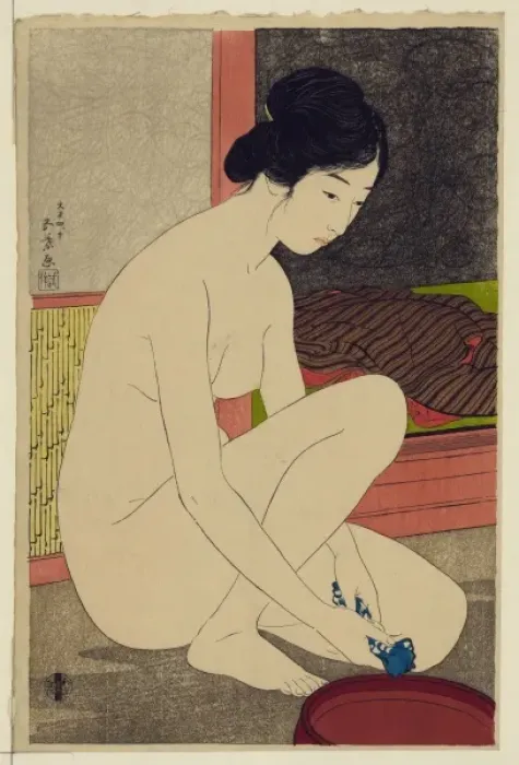 Framed Print : Woman after a bath Framed Print : Woman after a bath