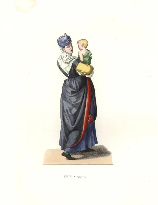 Framed Print : Woman from Bayonne, 16th century Framed Print : Woman from Bayonne, 16th century