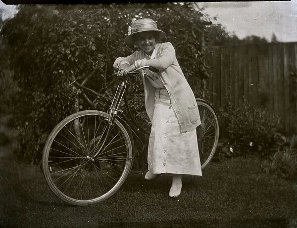 Woman with a bicycle