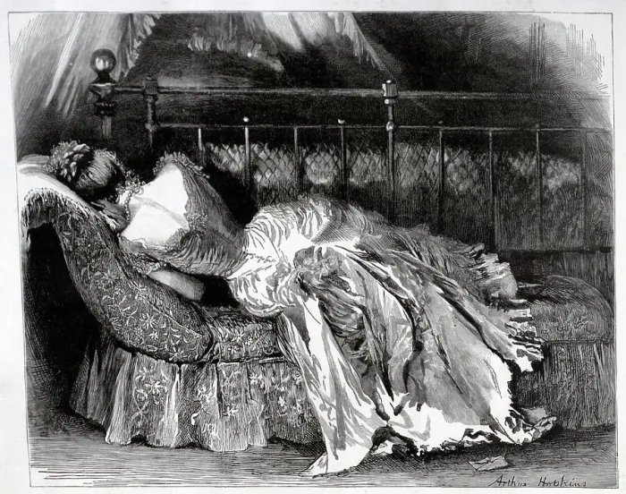 Framed Print : Woman on a Chaise Longue Framed Print : Woman on a Chaise Longue