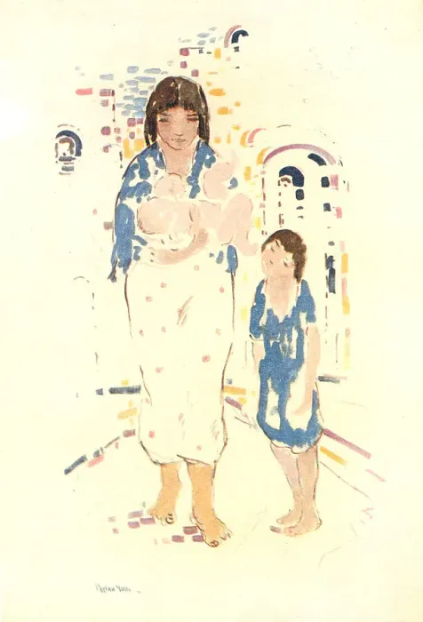 Framed Print : Woman With Children Framed Print : Woman With Children