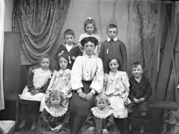 Framed Print : Woman with nine children, Mid Wales Framed Print : Woman with nine children, Mid Wales