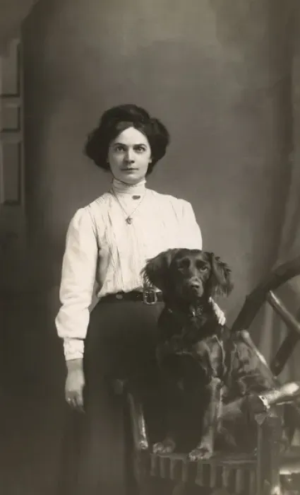 Framed Print : Woman with Cocker Spaniel Framed Print : Woman with Cocker Spaniel