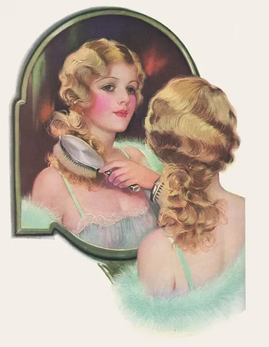 Framed Print : Woman Combing Hair Framed Print : Woman Combing Hair