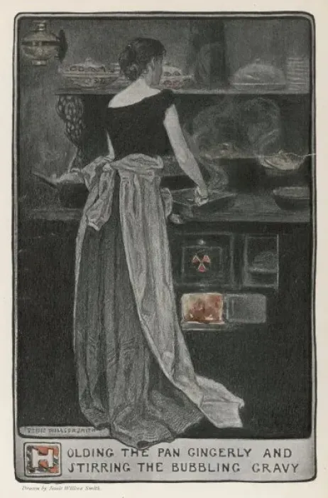 Framed Print : Woman Cooking 1903 Framed Print : Woman Cooking 1903
