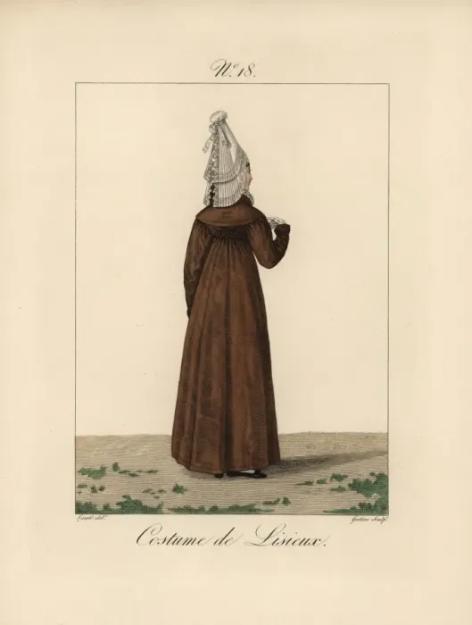 Framed Print : Woman in the costume of Lisieux, a town in Framed Print : Woman in the costume of Lisieux, a town in