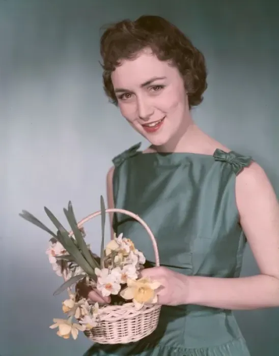 Framed Print : Woman with Daffodils Framed Print : Woman with Daffodils