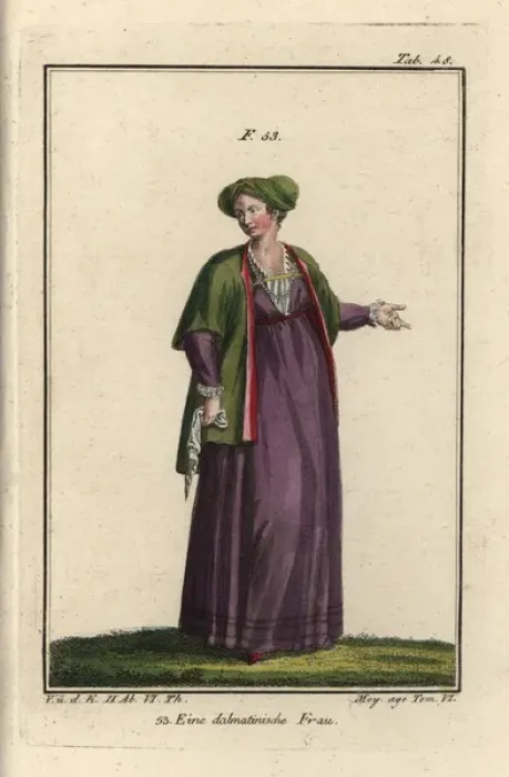 Framed Print : Woman of Dalmatia, 16th century Framed Print : Woman of Dalmatia, 16th century