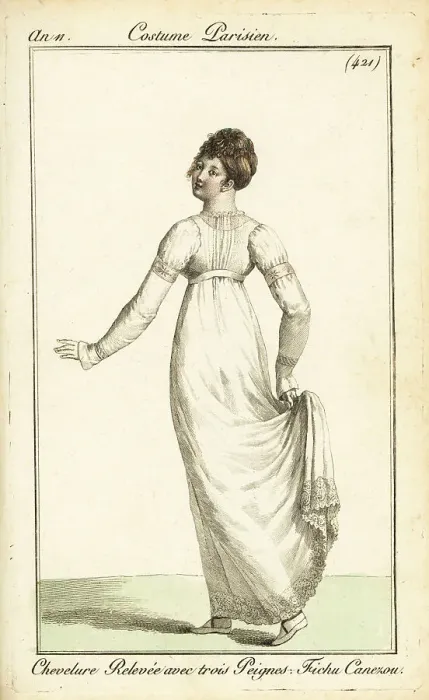 Framed Print : Woman dancing at a ball, Paris, 1802 Framed Print : Woman dancing at a ball, Paris, 1802