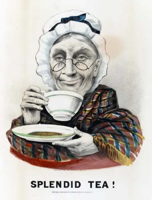 Framed Print : Woman drinking a cup of tea Framed Print : Woman drinking a cup of tea
