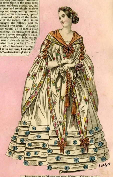 Framed Print : Woman in early Victorian costume Framed Print : Woman in early Victorian costume