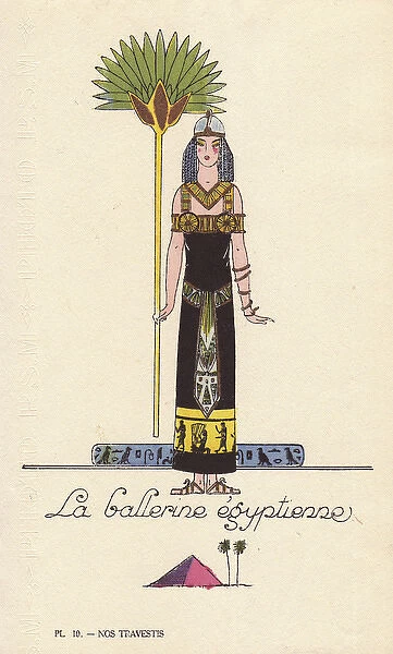 Woman in Egyptian dancer costume
