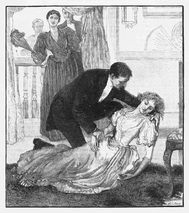 Framed Print : WOMAN FAINTS Framed Print : WOMAN FAINTS