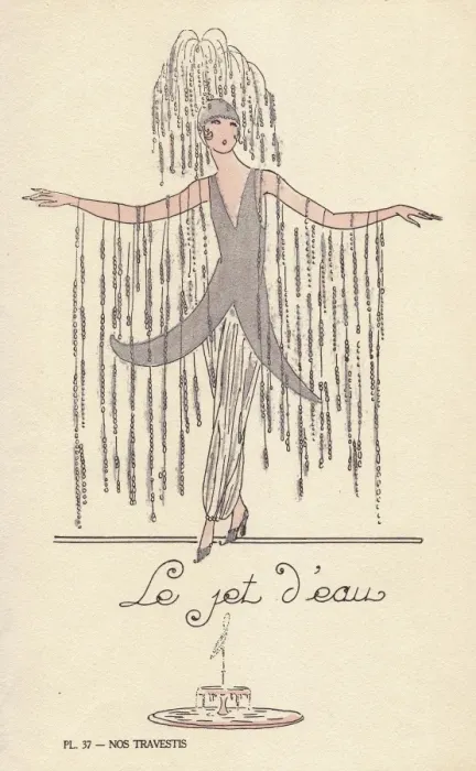 Framed Print : Woman in fancy dress costume as a fountain, le jet d eau Framed Print : Woman in fancy dress costume as a fountain, le jet d eau