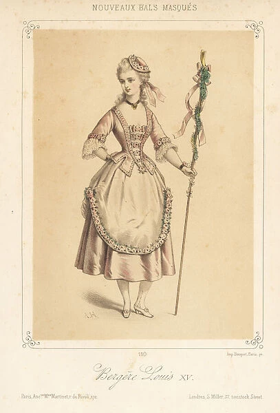 Woman in fancy dress costume as a shepherdess