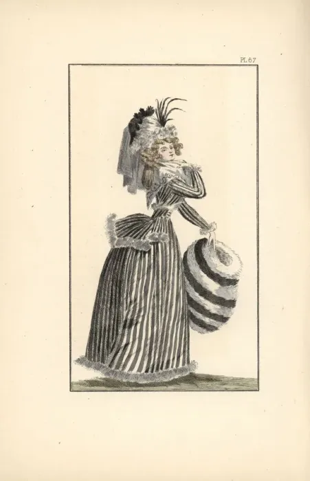 Framed Print : Woman in the fashion of 1788 Framed Print : Woman in the fashion of 1788