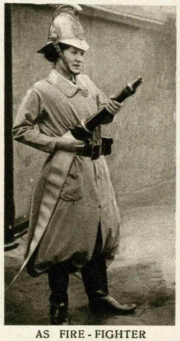 Framed Print : Woman firefighter during WWI Framed Print : Woman firefighter during WWI