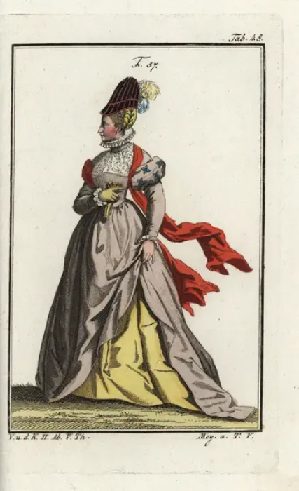 Framed Print : Woman of France, 16th century Framed Print : Woman of France, 16th century