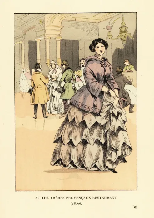 Framed Print : Woman at the Freres Provencaux Restaurant, Paris, 1850 Framed Print : Woman at the Freres Provencaux Restaurant, Paris, 1850