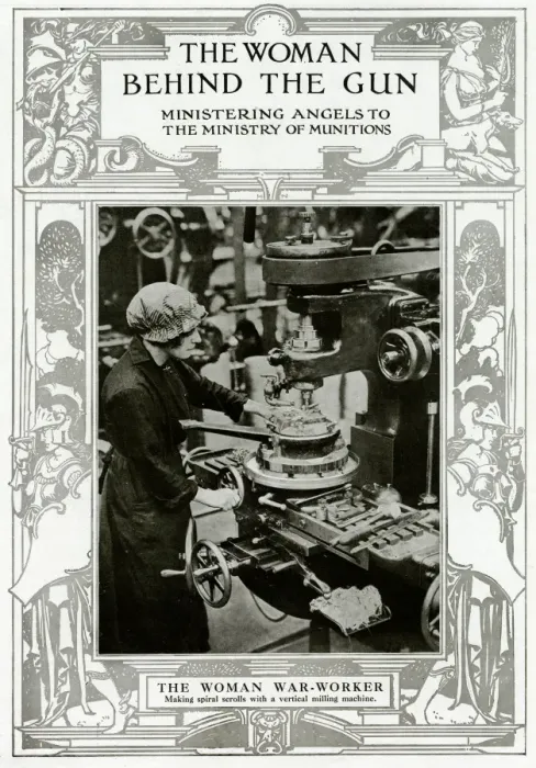 Framed Print : The woman behind the gun 1916 Framed Print : The woman behind the gun 1916