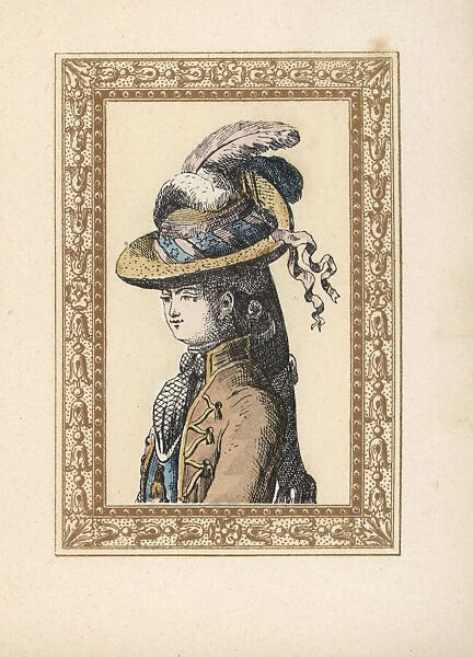 Woman in her hair in a ponytail under a hunting hat