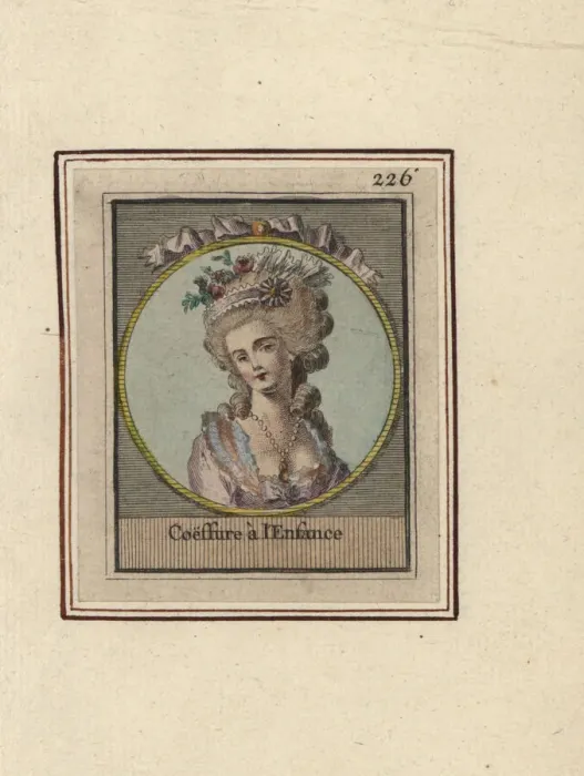 Framed Print : Woman in hairstyle decorated with ribbons Framed Print : Woman in hairstyle decorated with ribbons