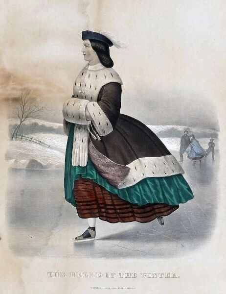 Woman ice skating