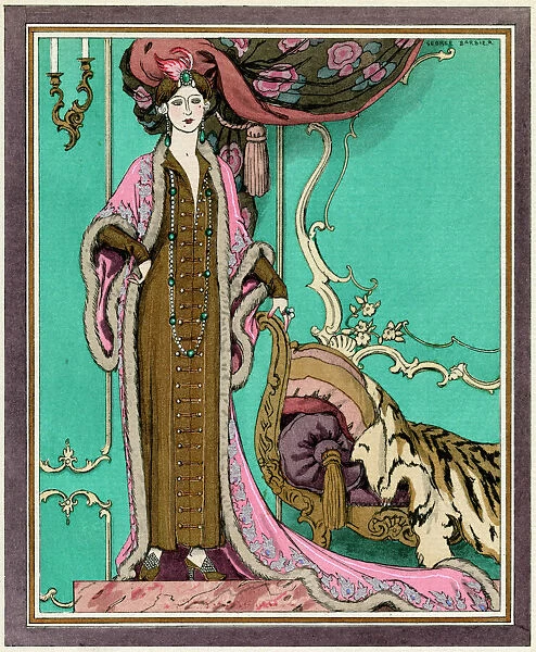 Woman in lavish clothing 1925