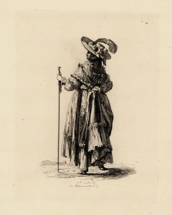 Framed Print : Woman lifting the hem of her dress, era of Marie Antoinette
