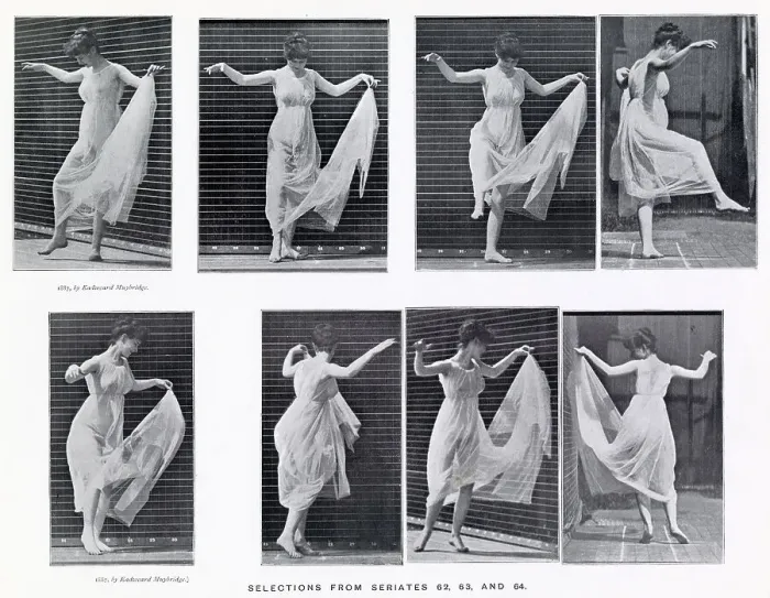 Framed Print : Woman in a long dress turning, etc. first of two Date: 1887 Framed Print : Woman in a long dress turning, etc. first of two Date: 1887
