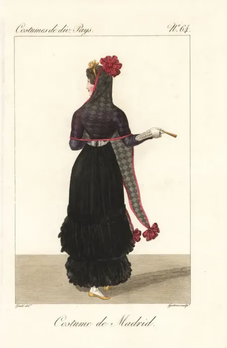 Framed Print : Woman of Madrid, Spain, 19th century Framed Print : Woman of Madrid, Spain, 19th century