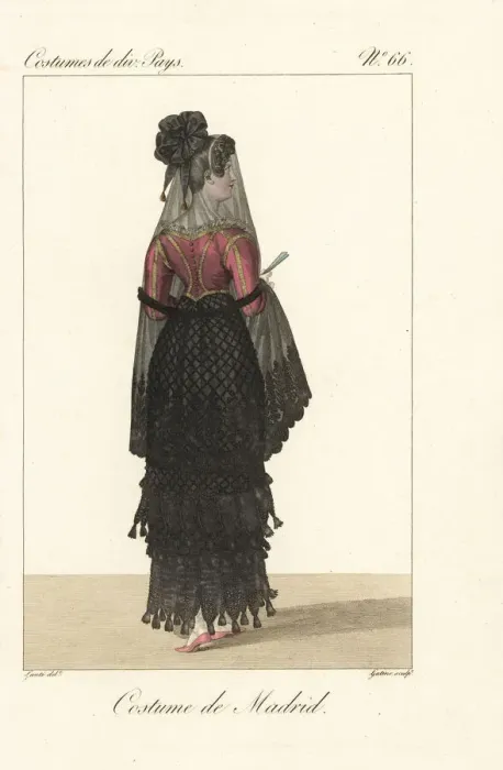 Framed Print : Woman of Madrid, Spain, 19th century Framed Print : Woman of Madrid, Spain, 19th century