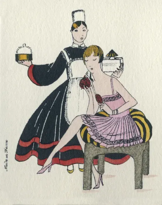 Framed Print : Woman and maid Framed Print : Woman and maid