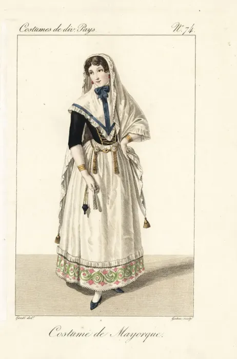 Framed Print : Woman of Majorca, Spain, 19th century Framed Print : Woman of Majorca, Spain, 19th century