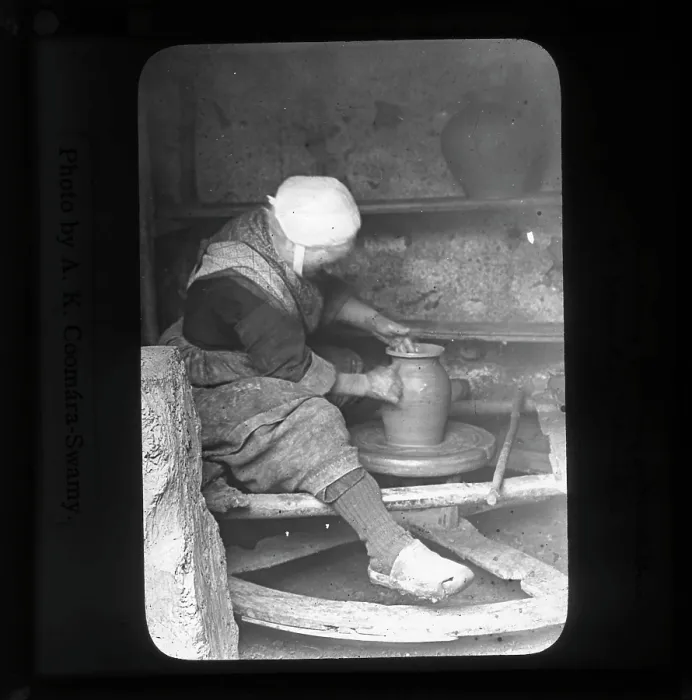 Framed Print : Woman making pottery, Brittany Framed Print : Woman making pottery, Brittany