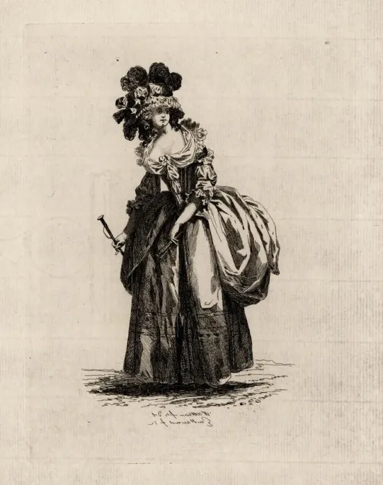 Framed Print : Woman in Minerva hat, taffeta dress, era of Marie Antoinette Framed Print : Woman in Minerva hat, taffeta dress, era of Marie Antoinette
