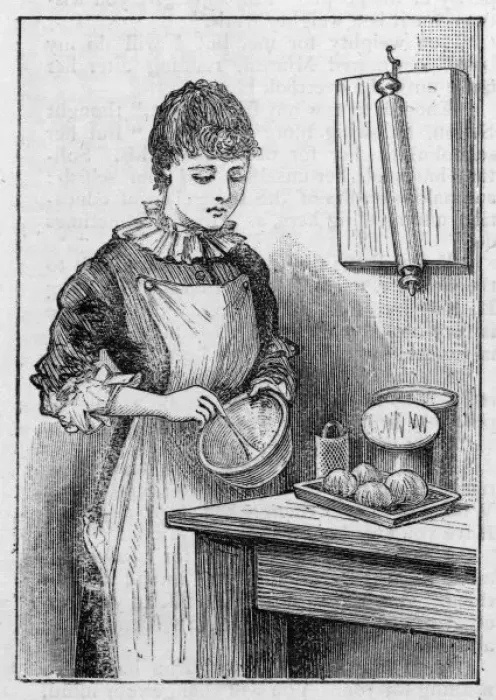 Framed Print : Woman Mixes in Bowl 1886 Framed Print : Woman Mixes in Bowl 1886