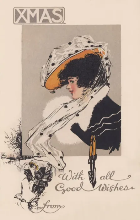 Framed Print : Woman with muff Framed Print : Woman with muff