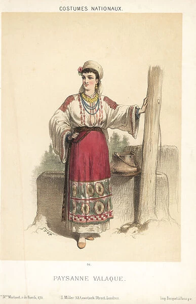 Woman in the national costume of a Vlachs peasant