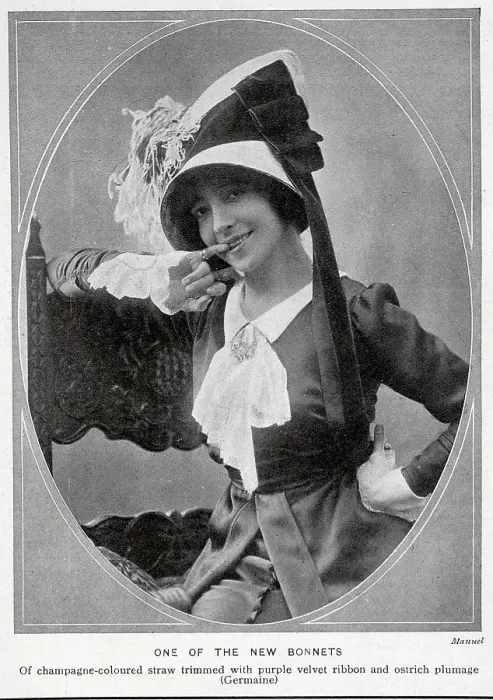 Framed Print : Woman in new bonnet Framed Print : Woman in new bonnet