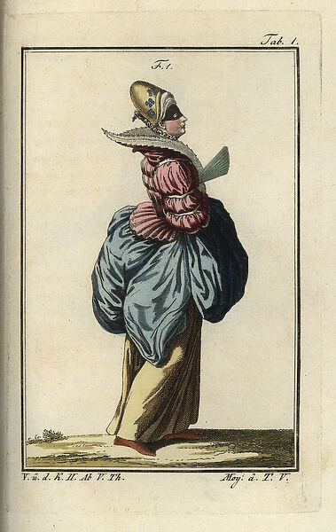 Woman of Paris wearing a mask, 1626