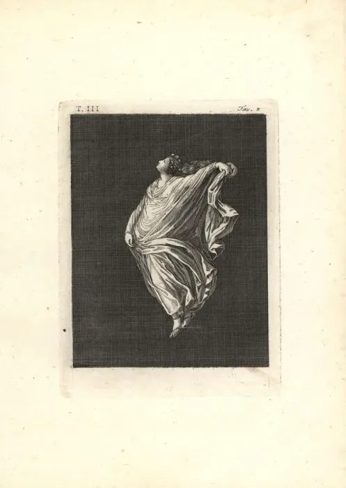 Framed Print : Woman performing the Bacchic dance of Euripides Framed Print : Woman performing the Bacchic dance of Euripides