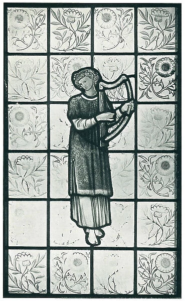 Woman Playing A Harp