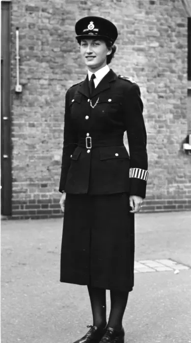 Framed Print : Woman police officer in Bather uniform, London Framed Print : Woman police officer in Bather uniform, London